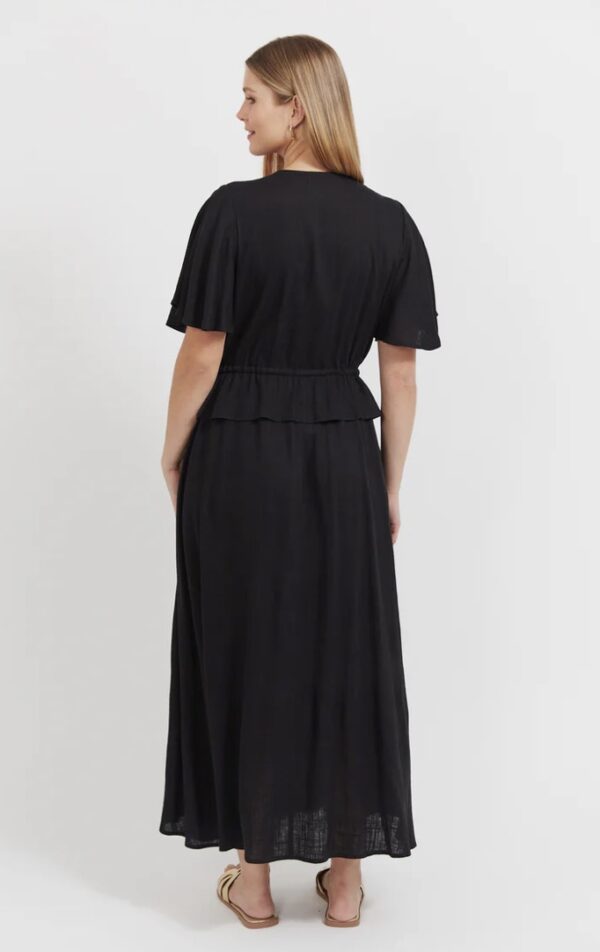 Jardin Frill Maxi Dress-Black - Image 4