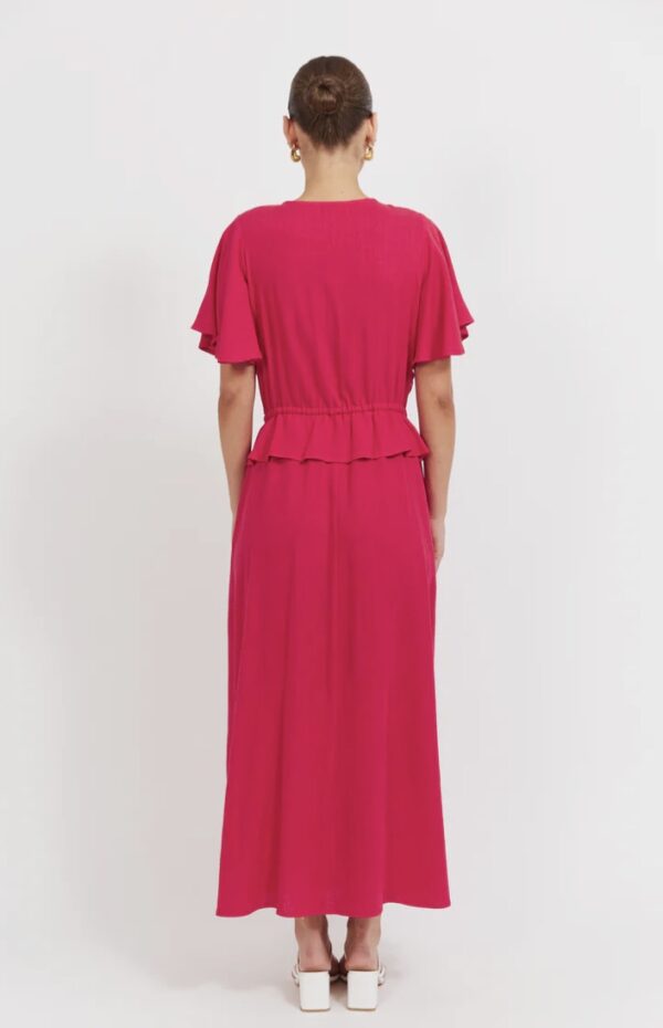 Jardin Frill Maxi Dress-Garnet - Image 5