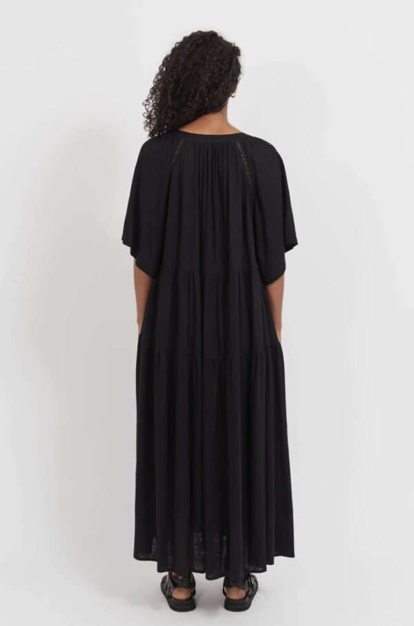 Jardin Tiered Maxi Dress-Black - Image 4