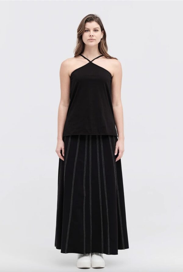 Knit Opposition Skirt- Ivory/Black - Image 6