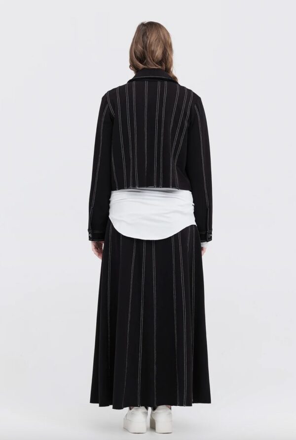 Knit Opposition Skirt- Ivory/Black - Image 7