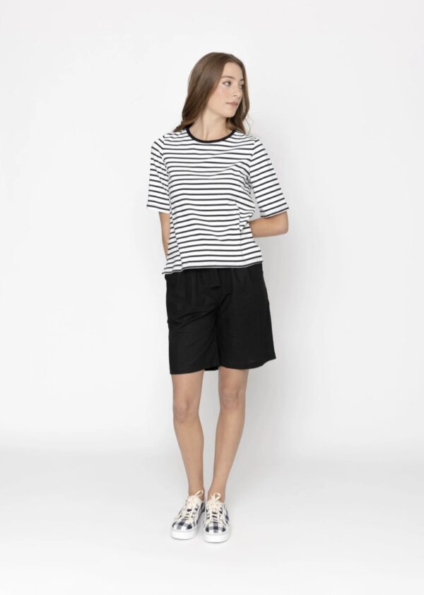 Arrow Tee-Black+White Stripe - Image 2