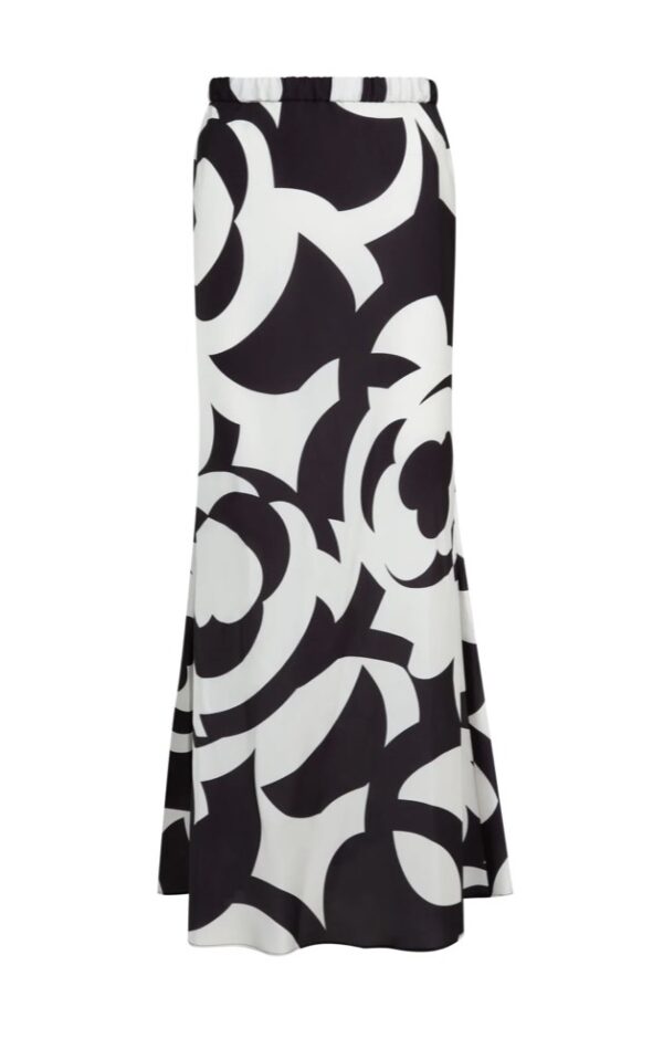 Bias the Way Skirt-Black and Cream - Image 5