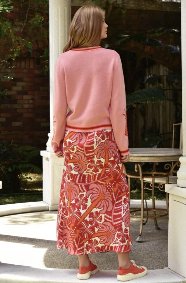 Bias The Way Skirt-Red & Pink - Image 3