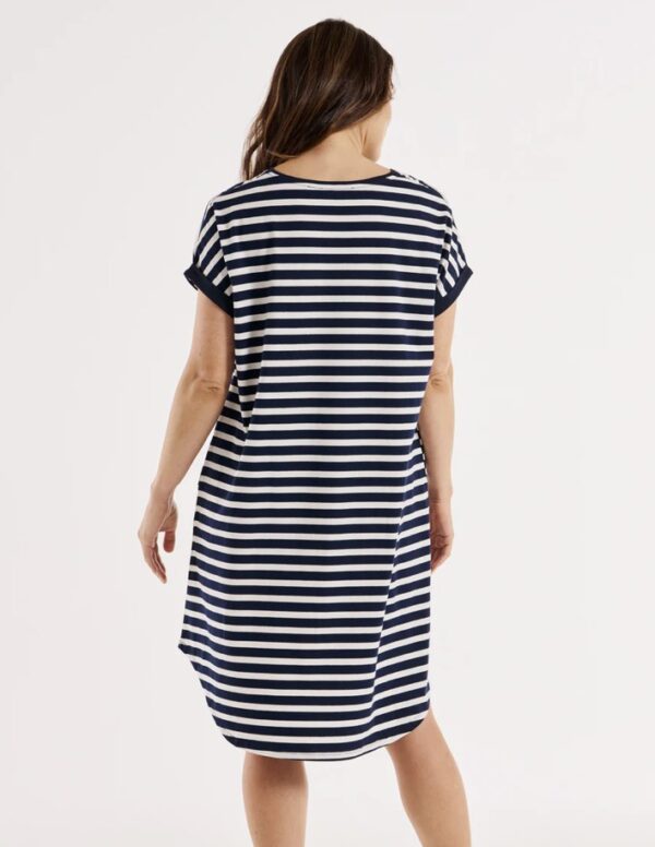 Maxine Dress Navy Stripe - Image 4