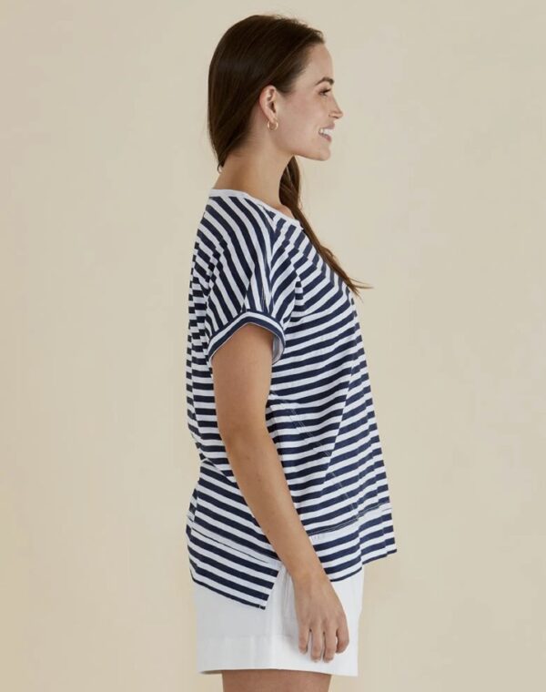 Shirley Tee Navy Stripe - Image 3