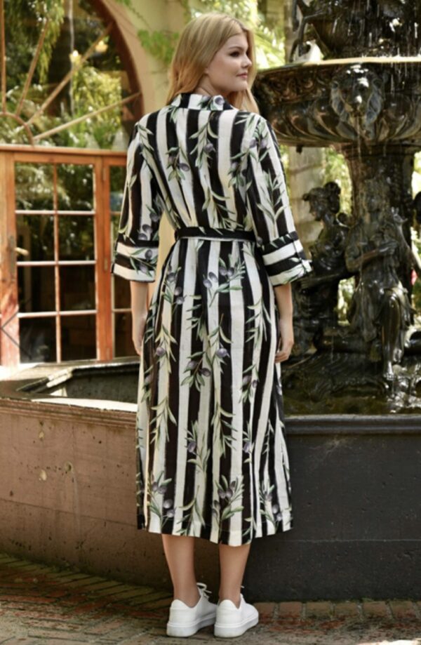Stripe A Pose Dress-Olive Branch - Image 3