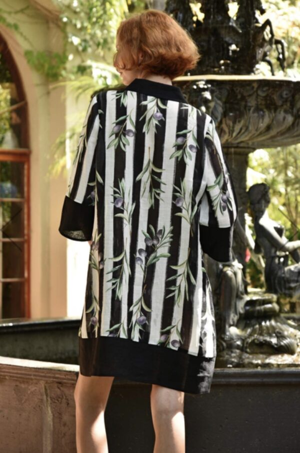 Stripe When Its Hot Dress-Olive - Image 3