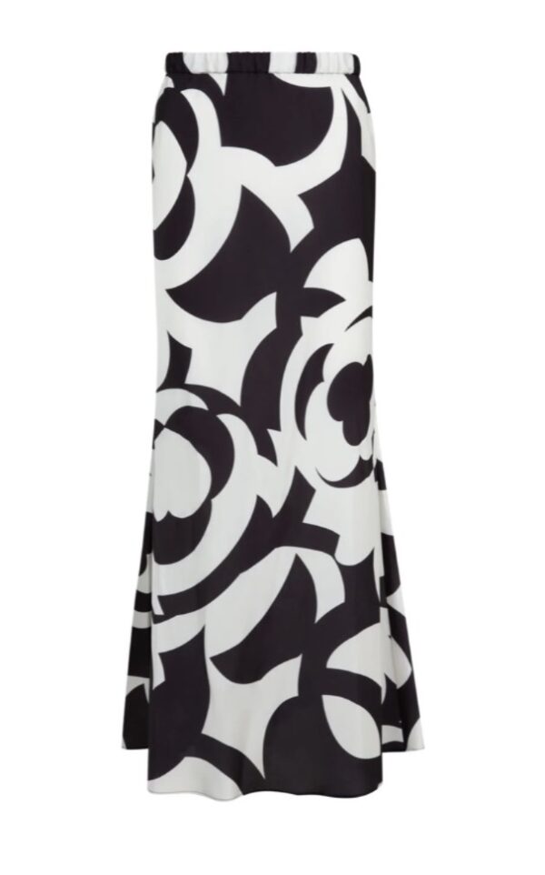 Bias the Way Skirt-Black and Cream - Image 5