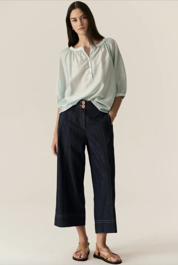 Carsen Crop Pant-Dark Wash