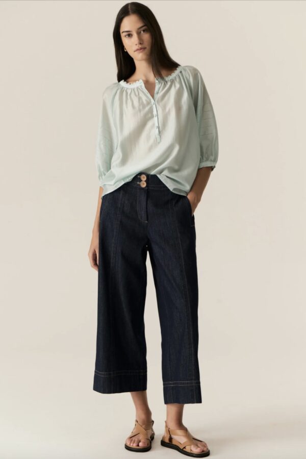 Carsen Crop Pant-Dark Wash