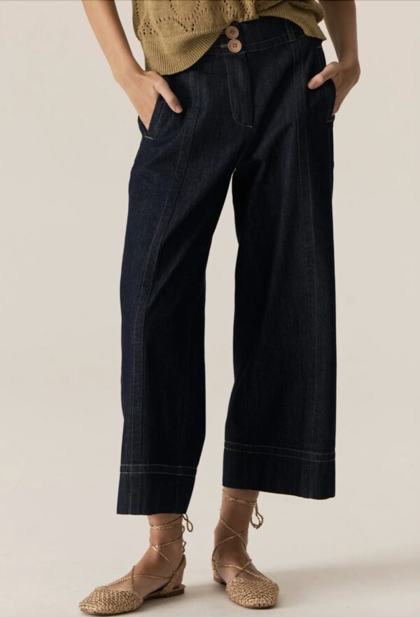 Carsen Crop Pant-Dark Wash - Image 3