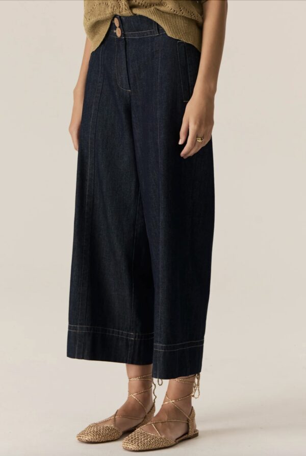 Carsen Crop Pant-Dark Wash - Image 4