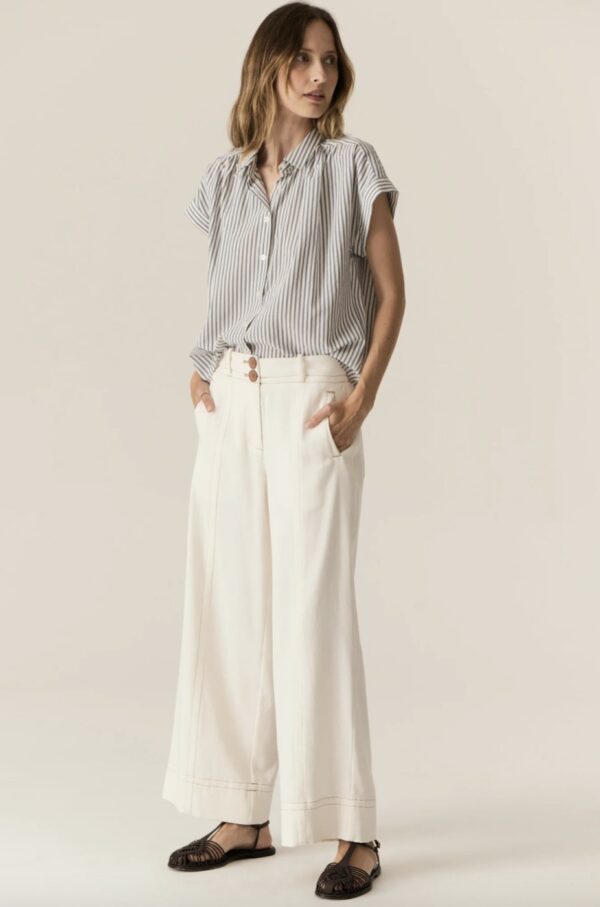 Carsen Full Length Pant-Ecru - Image 4