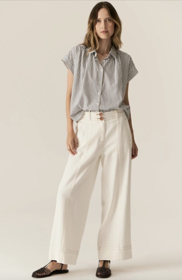 Carsen Full Length Pant-Ecru - Image 5