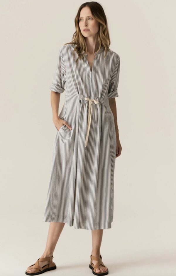 Vera Shirt Dress-Blue Stripe - Image 4