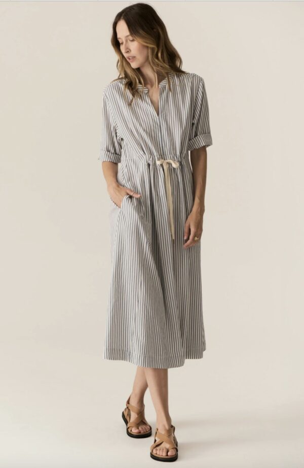 Vera Shirt Dress-Blue Stripe - Image 3