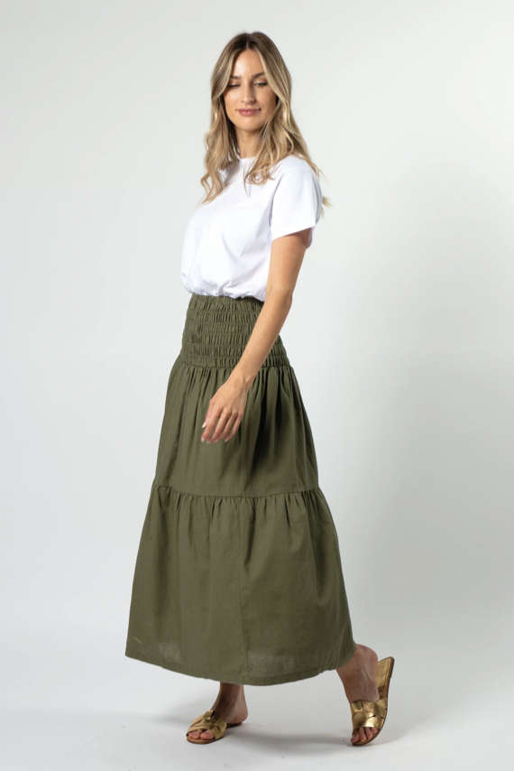 Aja Skirt Olive Grove
