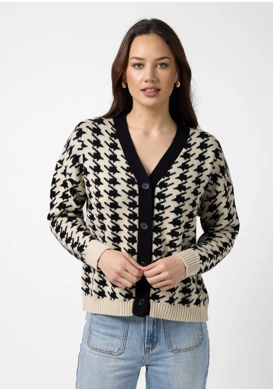 Zanthe Cardigan Houndstooth