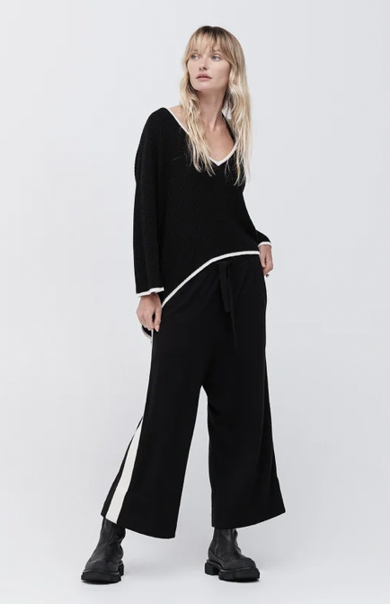 Crop Contentment Pant Ivoryblack