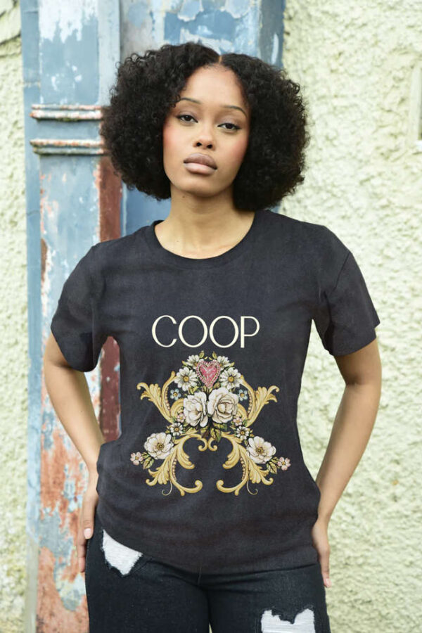 Wild Rose T-Shirt Vintage Black