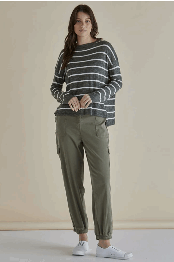 Lacey Lyocell Cargo Jogger- Khaki