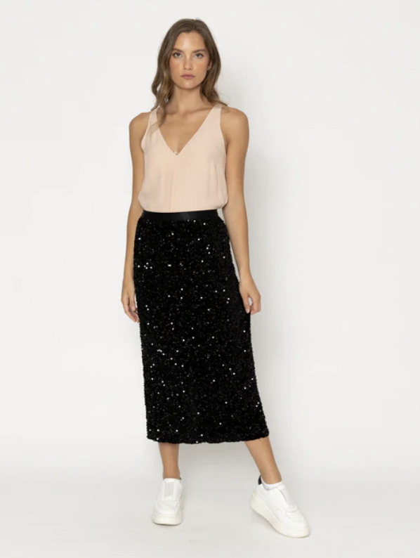 Sequin Skirt Black