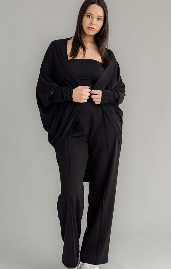 Merino Voltage Cardi Black