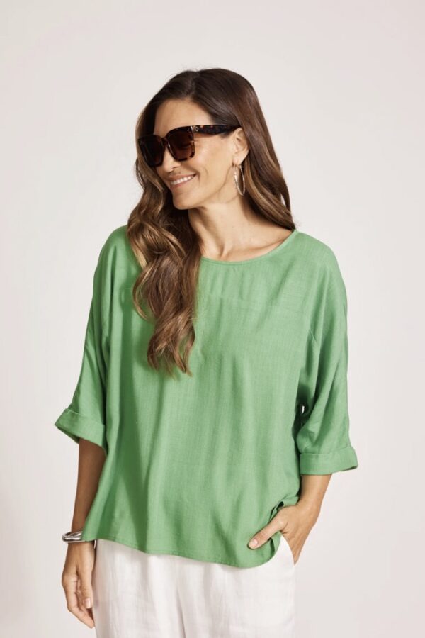 Alesia Relaxed Top-Jade