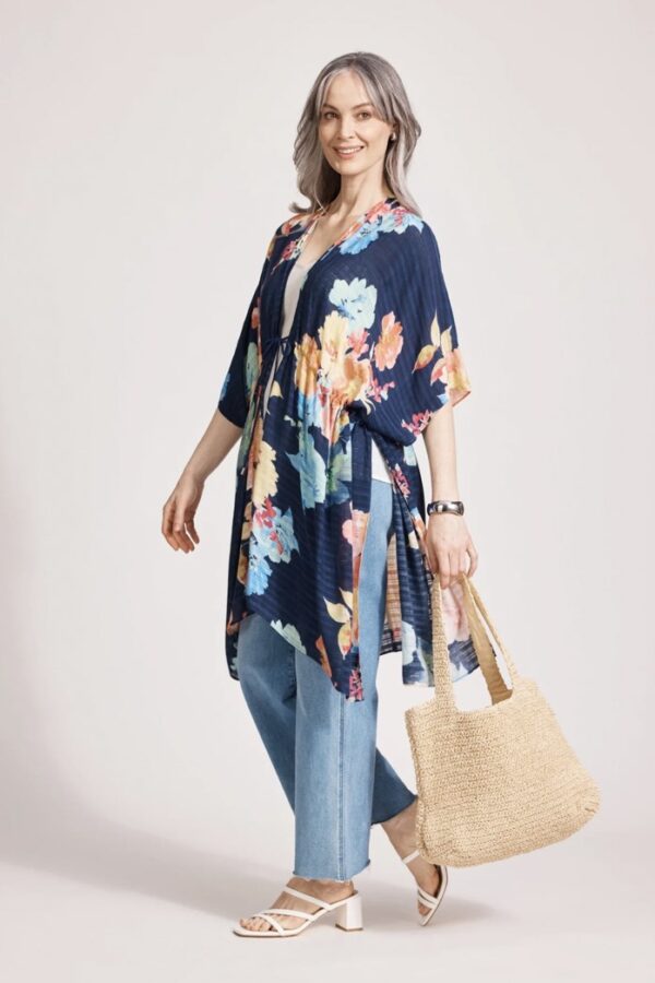 Parisio Tie Cape Indigo Bloom
