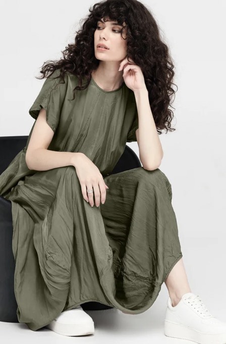 Lapse Dress-Moss Green