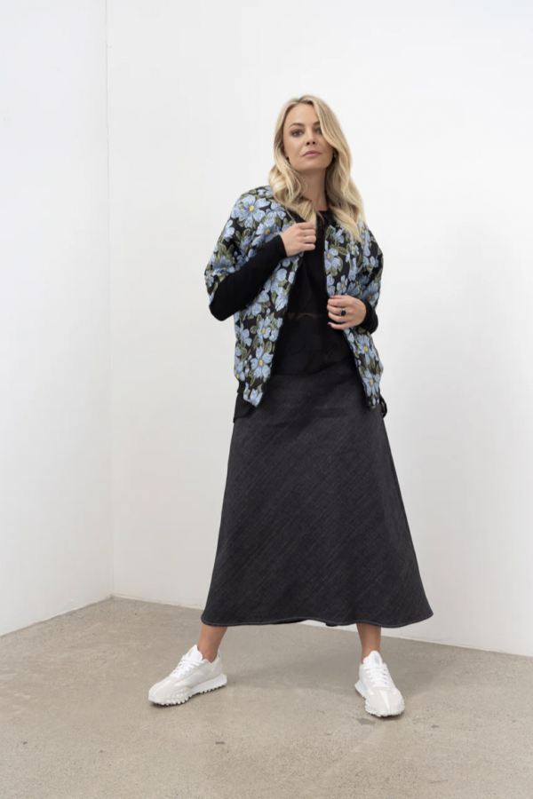 Rock Me Bomber Blue Floral