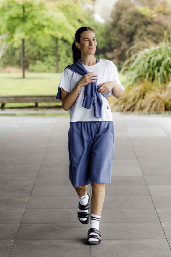 Long Sweat Shorts Hyacinth