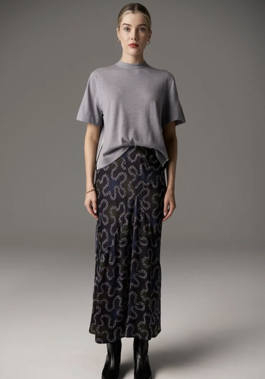 Bennet Tee Knit Silver/Ink/Mist