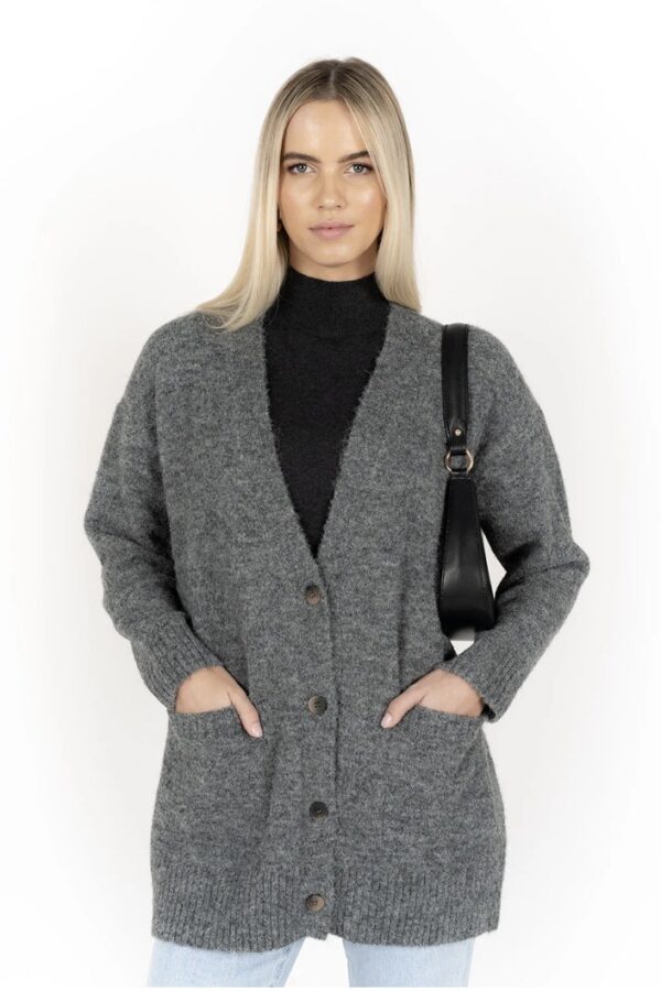 Latitude Cardi Charcoal
