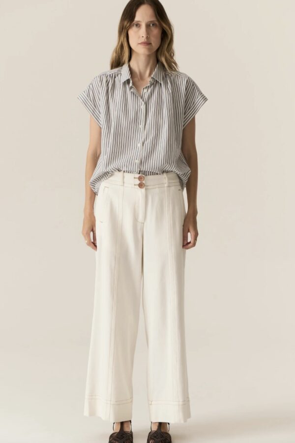 Carsen Full Length Pant-Ecru