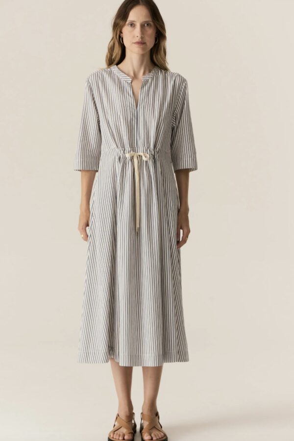 Vera Shirt Dress-Blue Stripe