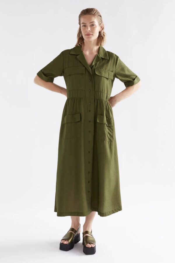 Eine Shirt Dress-Bright Olive
