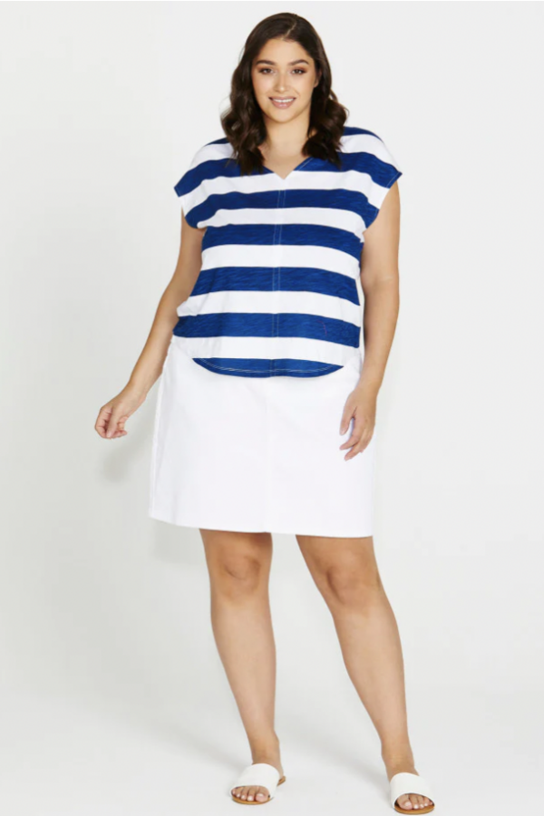 Nala Denim Skirt White