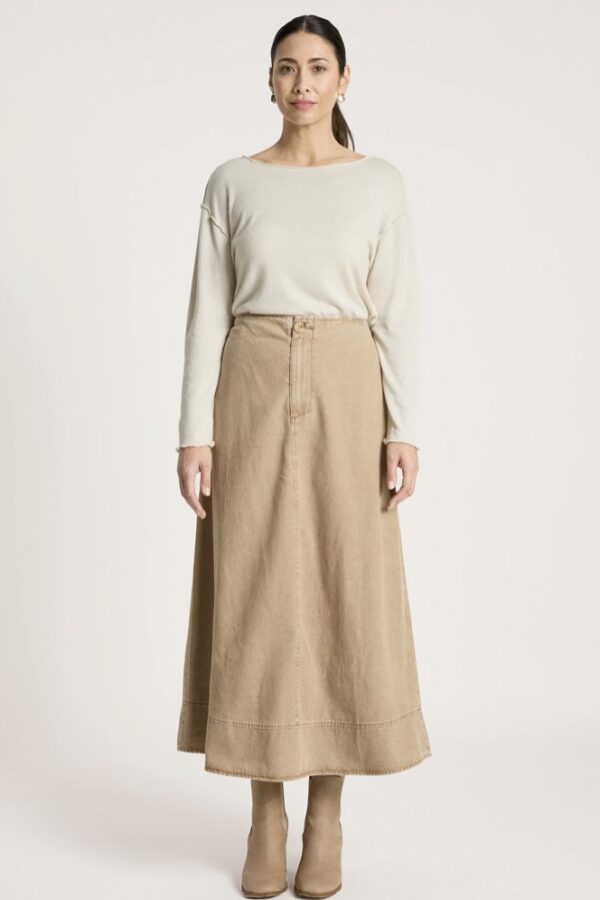 Bodhi Denim Skirt-Fawn