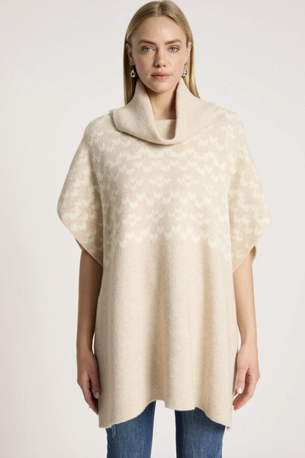 Maasai Poncho-Dune-Bisque