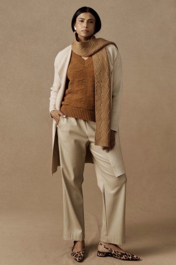 Orin Knit Vest-Caramel