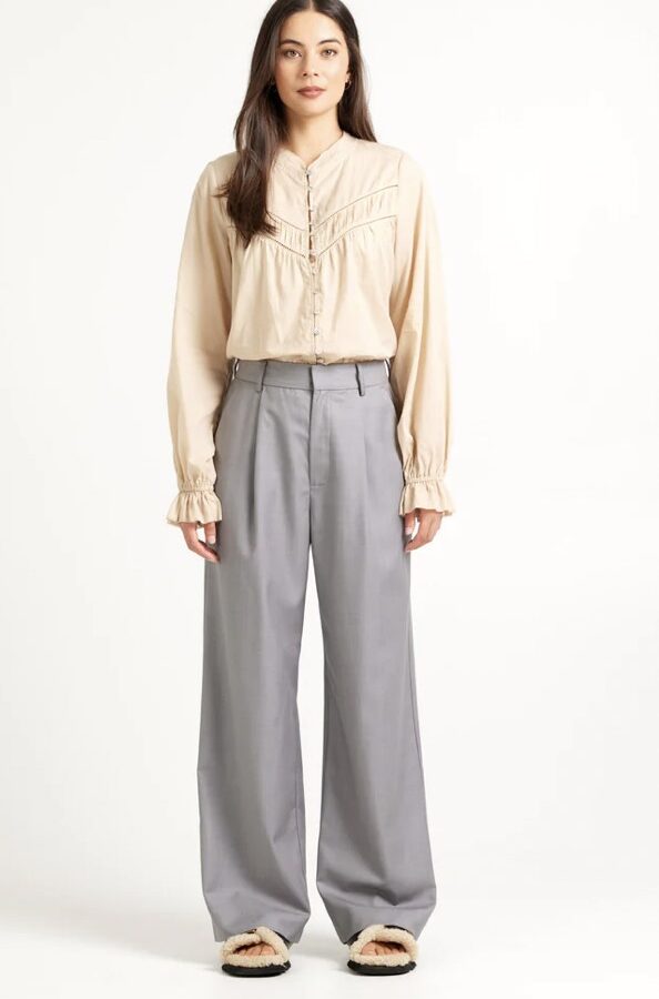 Boyfriend Pants-Silver