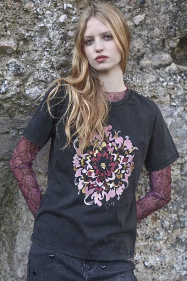 Fleur Tastic T-shirt-Vintage Black