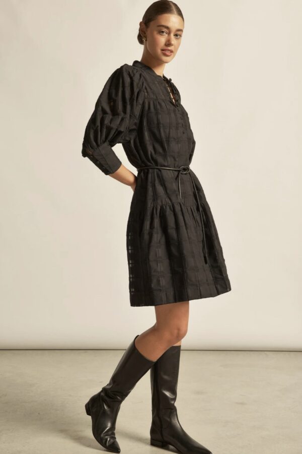 Paloma Dress-Black Check