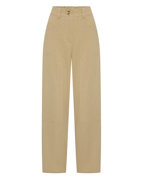 Bronel Barrel Pant-Pebble