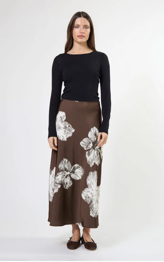 Callista Skirt-Cocoa Blooms
