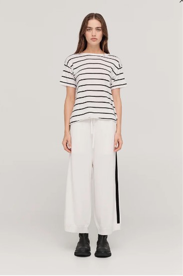 Crop Contentment Pant Ivoryblack